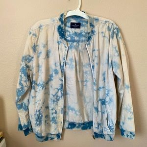 Acid Wash Bomber Jacket